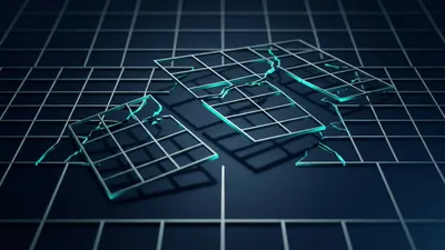 Fractured geometric structure representing broken automation approaches