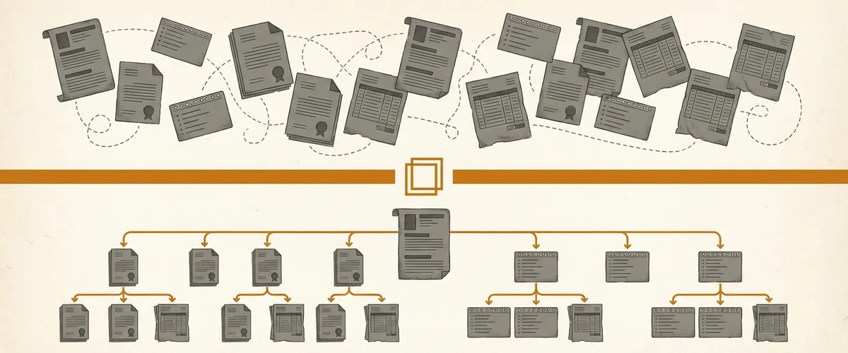 Law firm workflow transformation from scattered case files to organized case management hierarchy