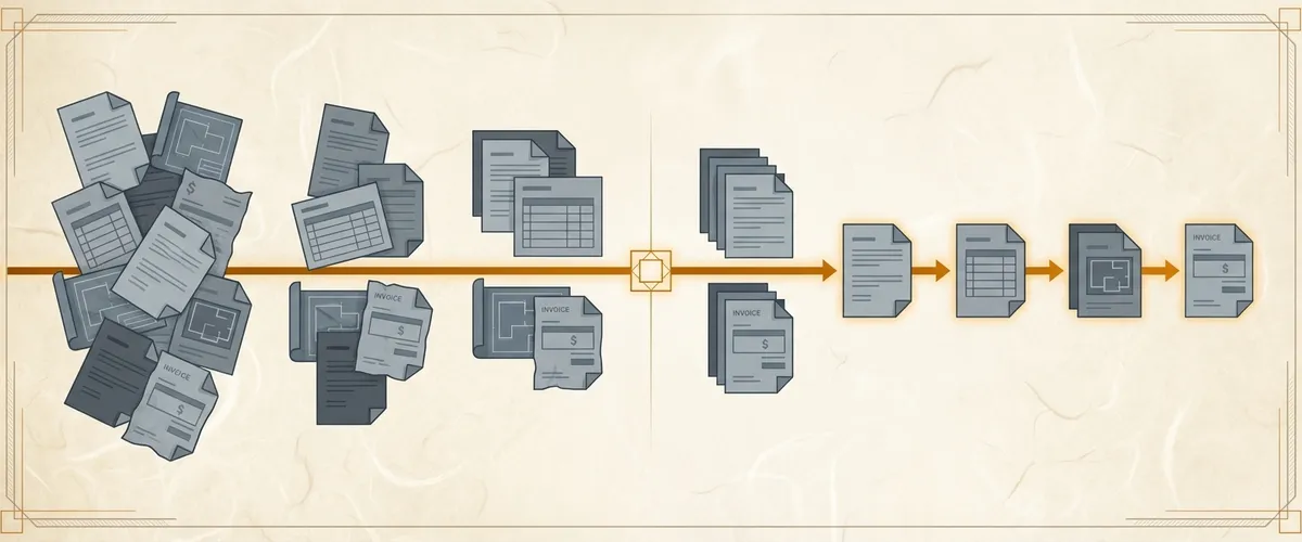 Professional services workflow transformation from scattered projects to streamlined timeline