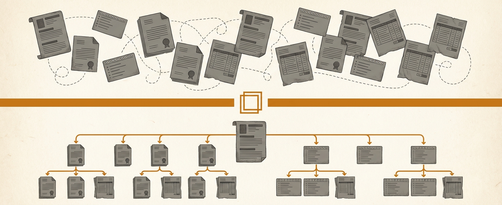 Law firm workflow transformation from scattered case files to organized case management hierarchy