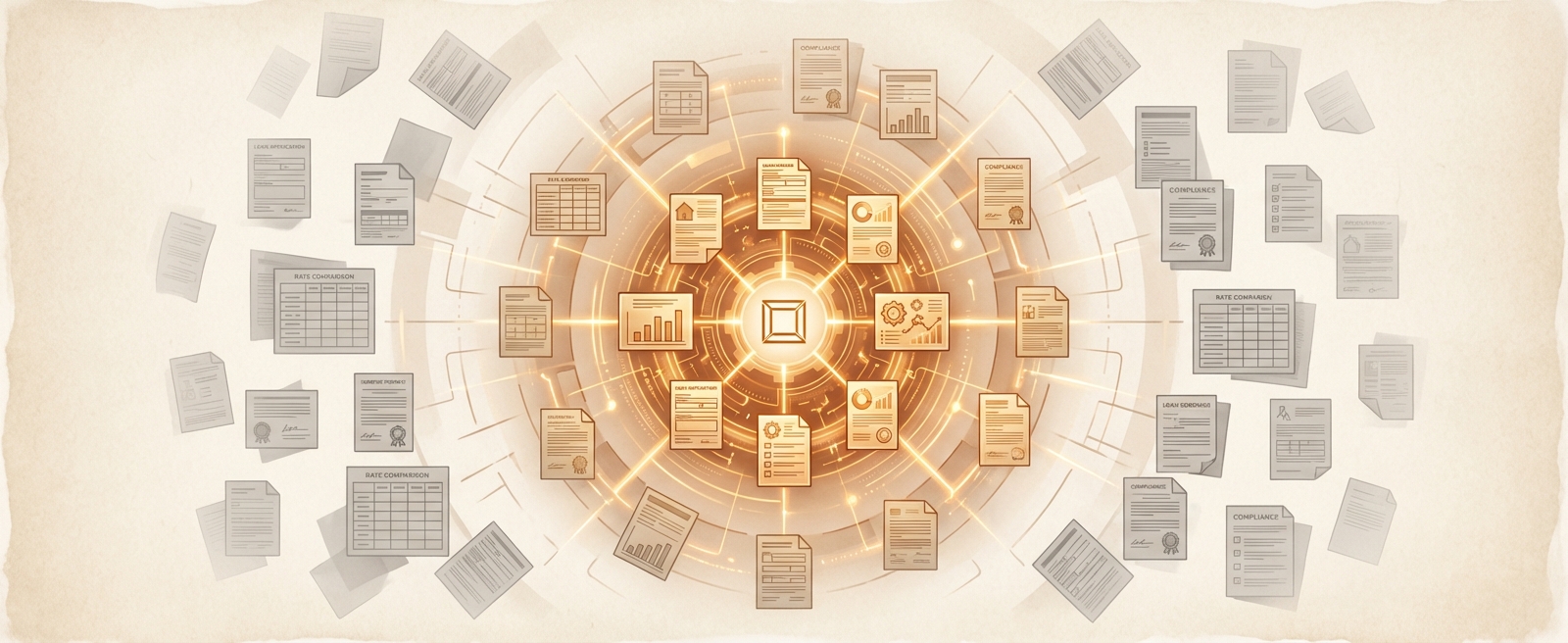 Mortgage brokerage workflow transformation from scattered applications to centralized processing hub